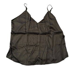 NWOT Ettitude Black Womens XL V Neck Camisole Top‎ Adjustable Straps